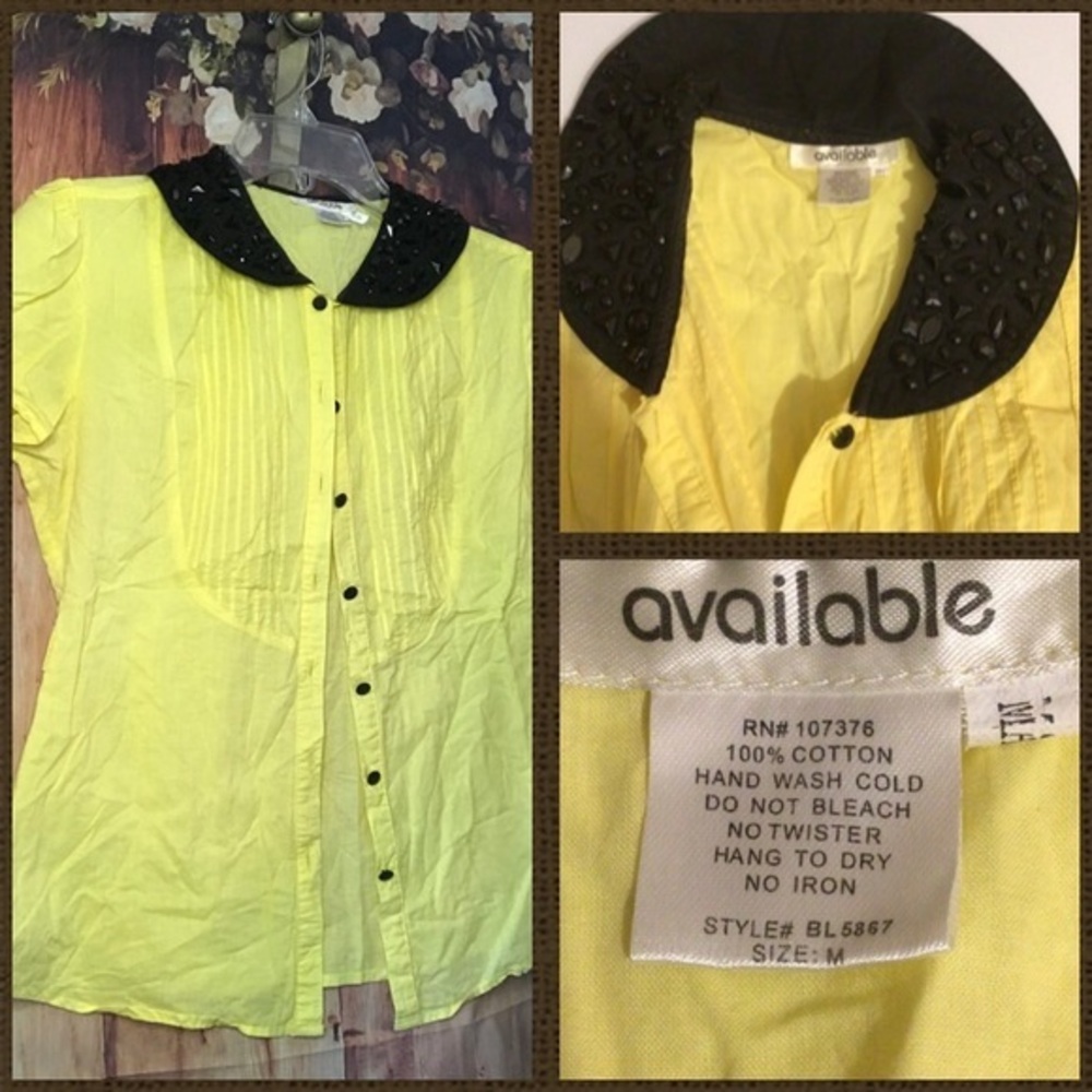 AVAILABLE YELLOW BLOUSE